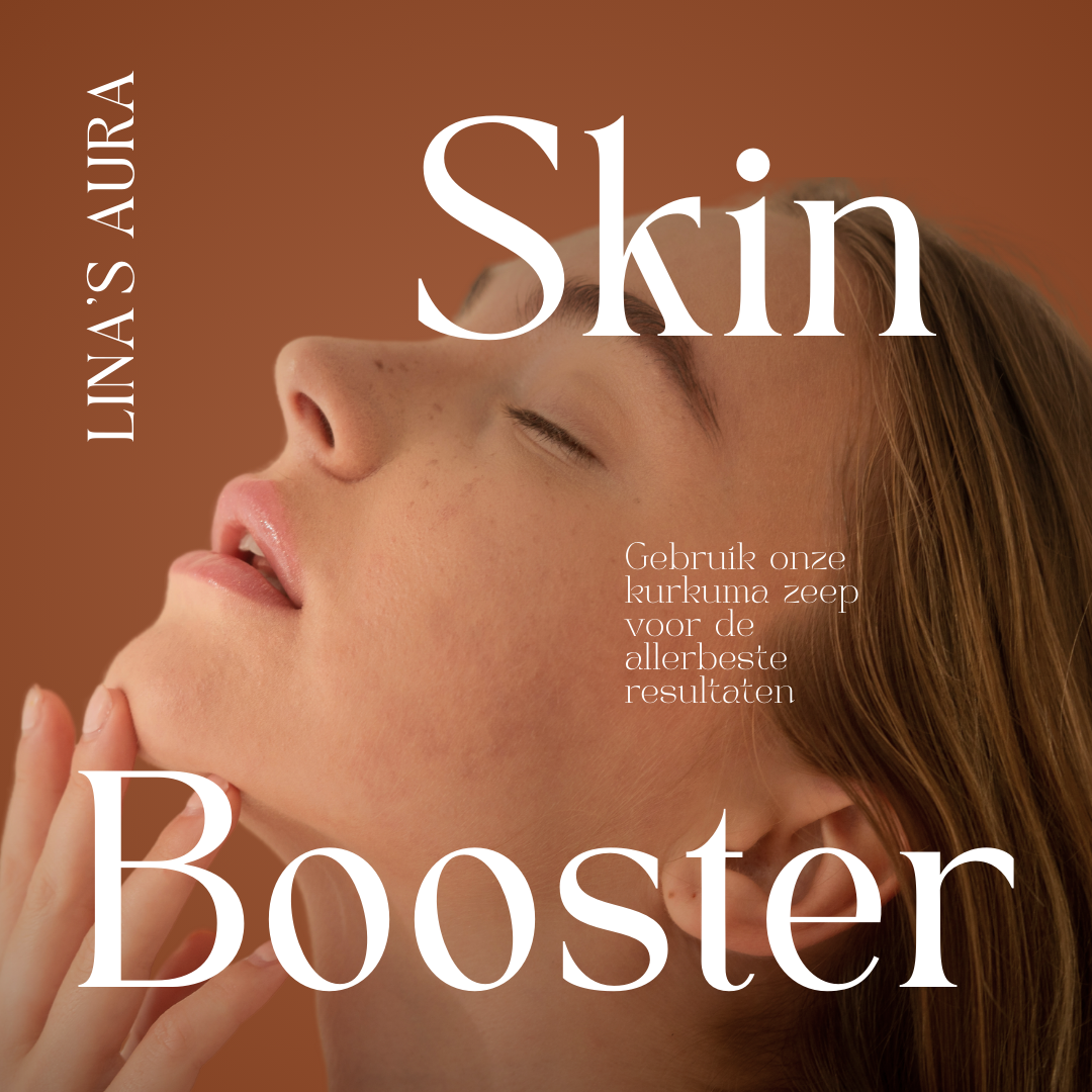 De beste natuurlijke skincare –  Kurkuma zeep - tegen onzuiverheden en voor een stralende huid + gratis zeepnetje